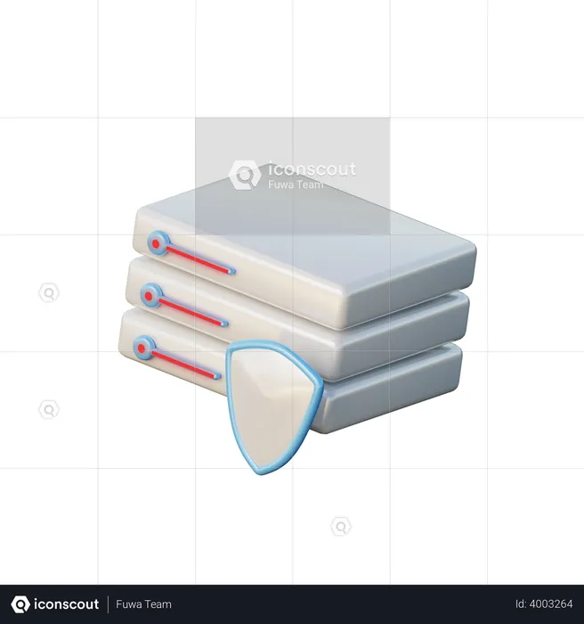 Server Protection  3D Illustration