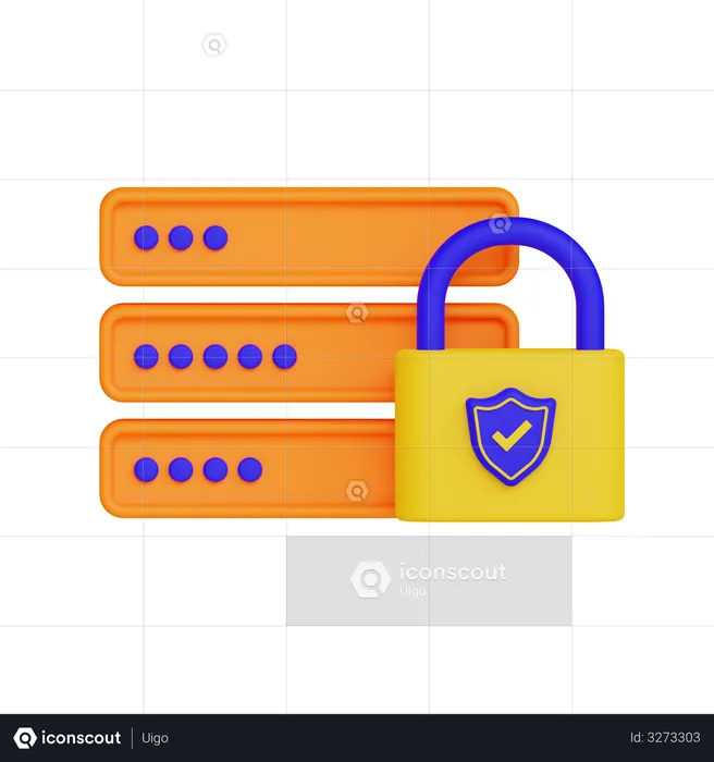 Server Protection  3D Illustration