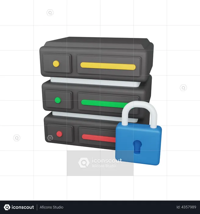 Server Protection  3D Illustration
