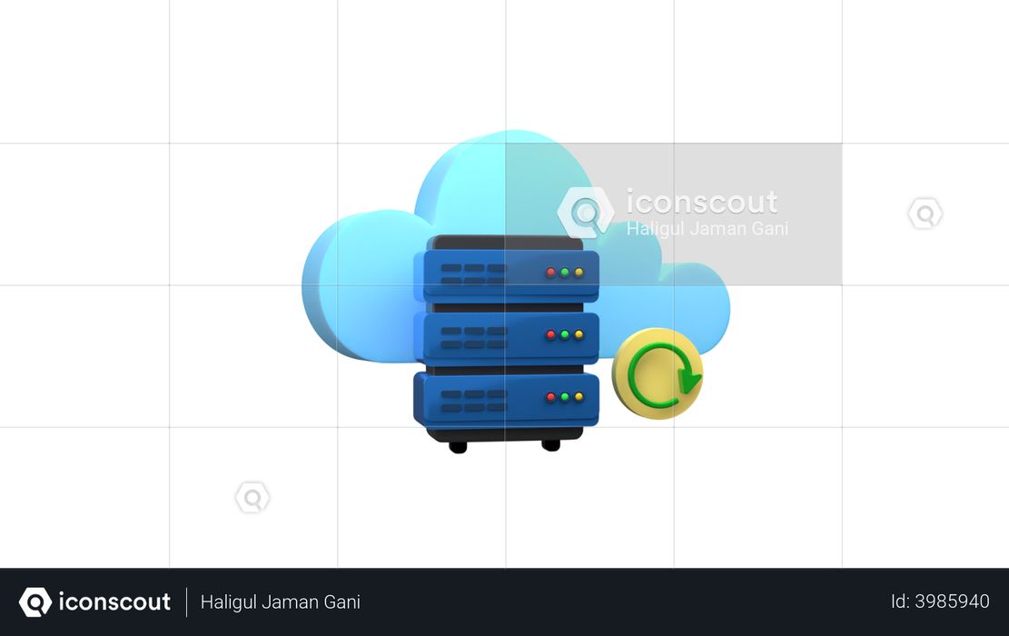 Server Refresh 3D Illustration