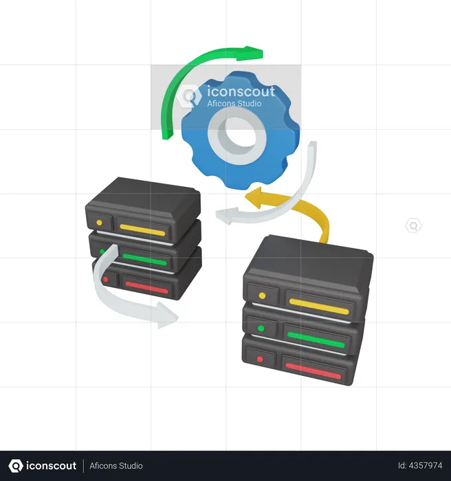Server Refresh  3D Illustration
