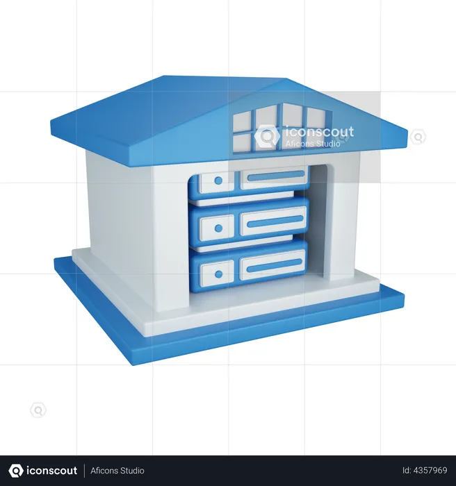 Server Room  3D Illustration