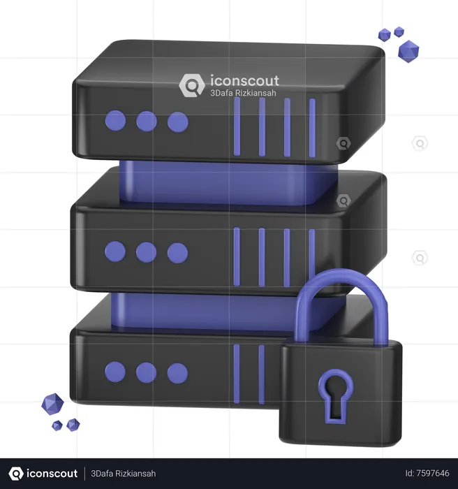 Server Security  3D Icon