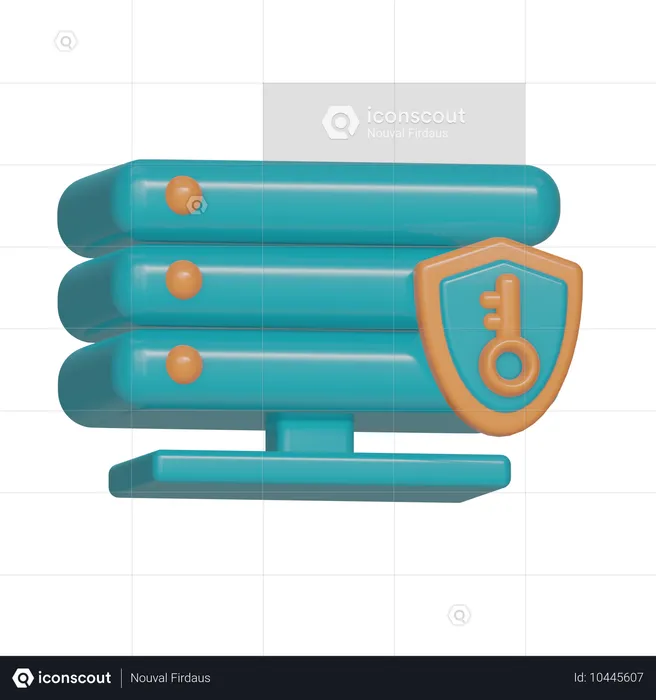 Server Security  3D Icon