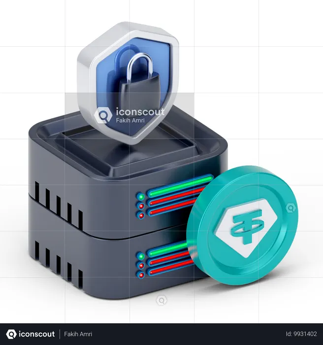 Server security  3D Icon