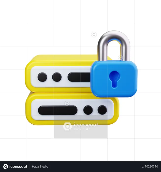 Server Security  3D Icon