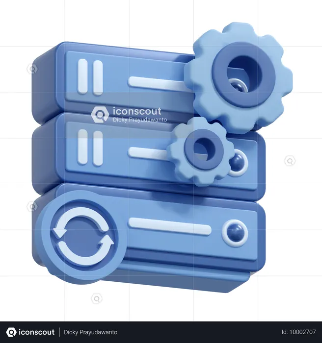 Serversynchronisierung  3D Icon