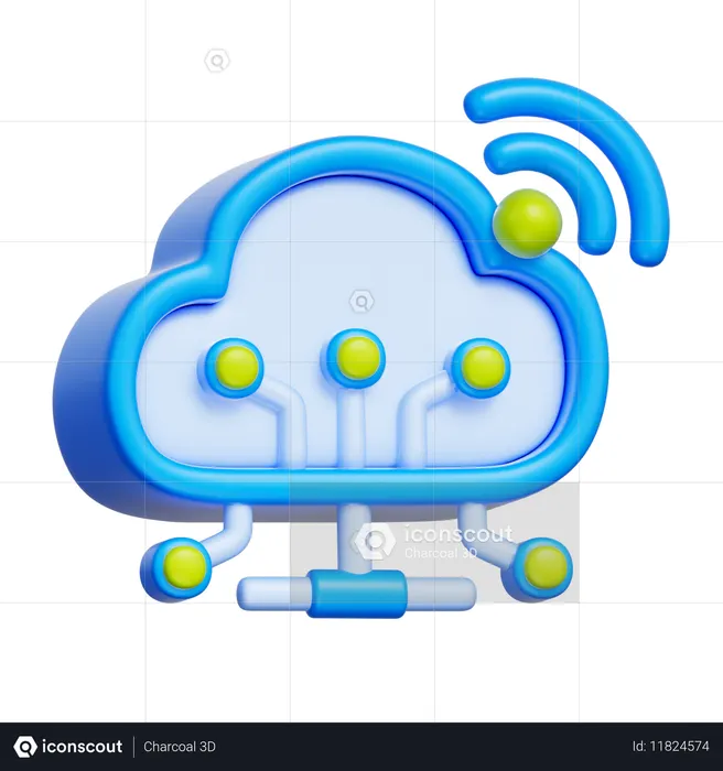 Serveur Cloud  3D Icon
