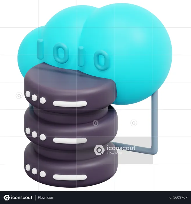 Serveur Cloud  3D Icon