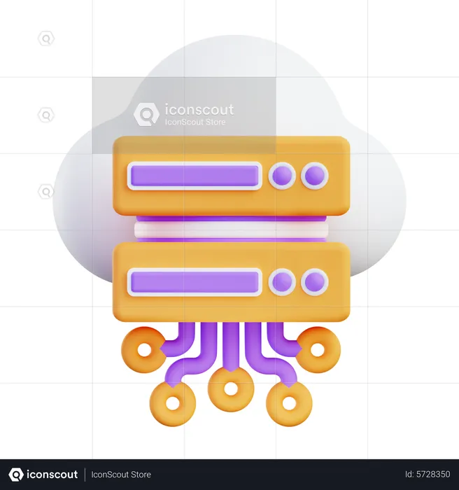 Serveur Cloud  3D Icon