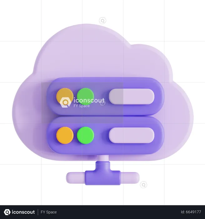 Serveur Cloud  3D Icon