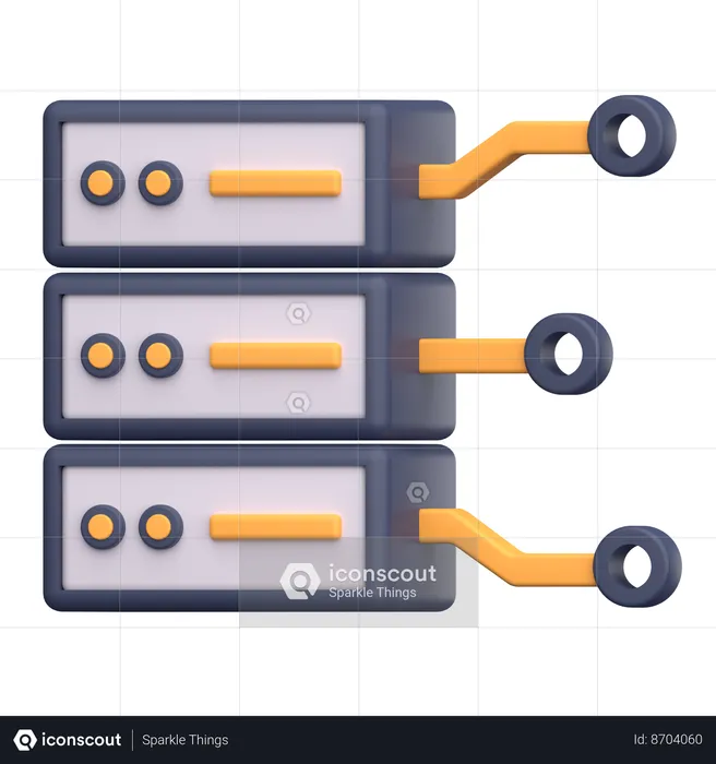 Serveur de base de données  3D Icon
