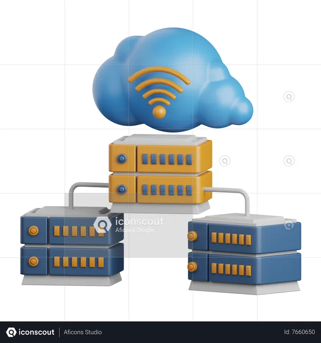 Serveur de base de données  3D Icon