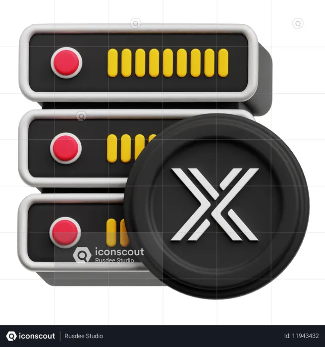 Serveur immuable  3D Icon