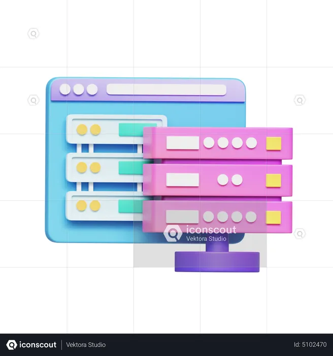 Serveur de site Web  3D Icon