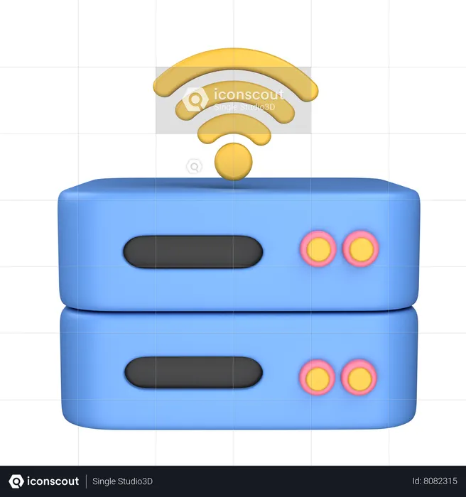 Serveur intelligent  3D Icon