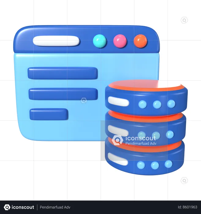 Serveur Web  3D Icon