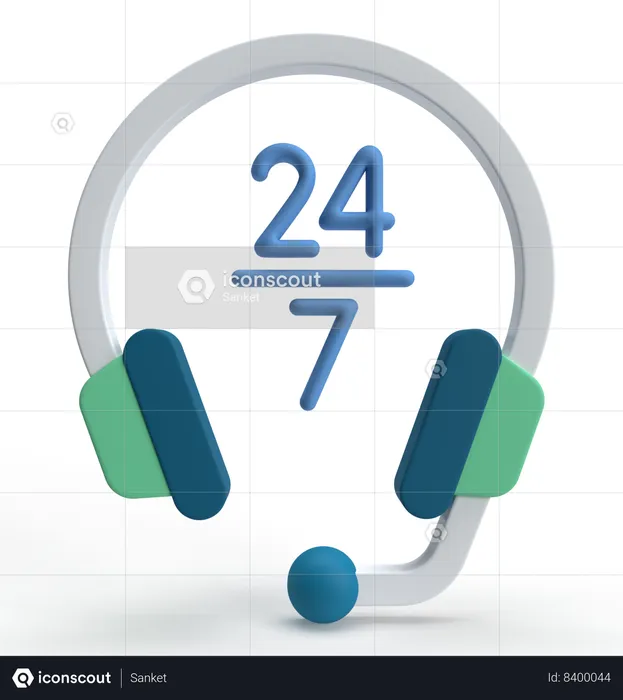Service 24 heures sur 24  3D Icon