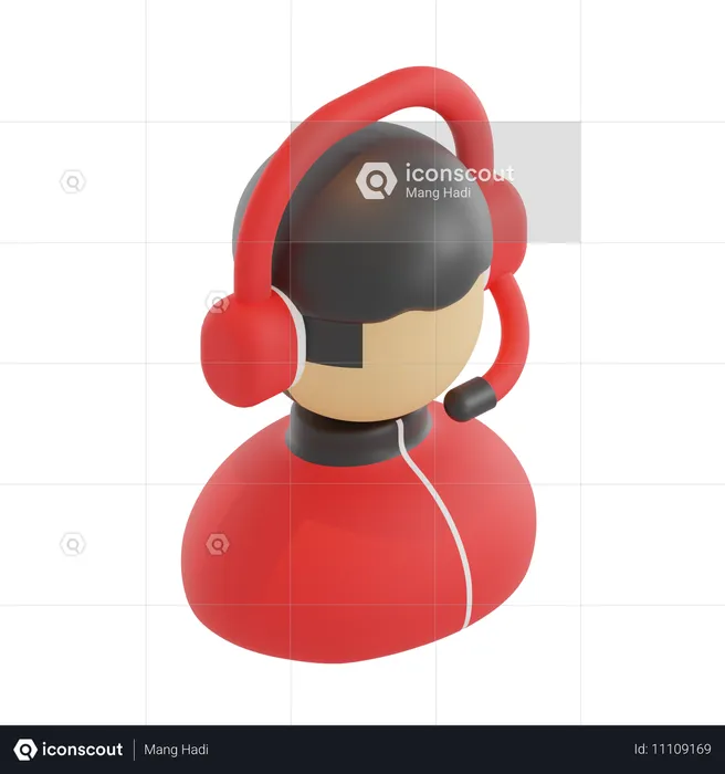 Service client  3D Icon