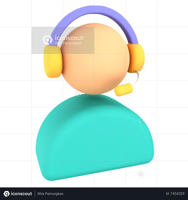 Service client  3D Icon