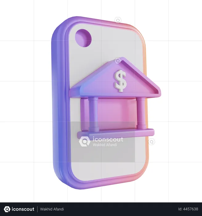 Les services bancaires mobiles  3D Illustration