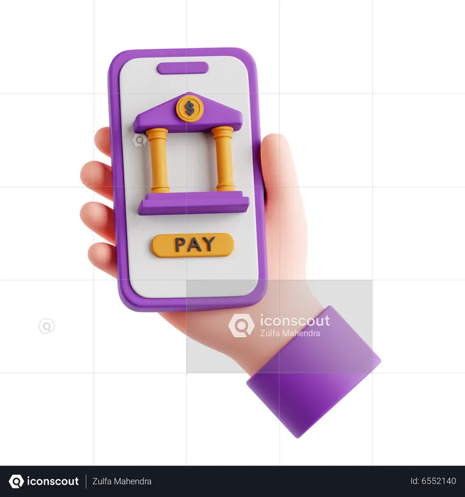 Les services bancaires mobiles  3D Icon