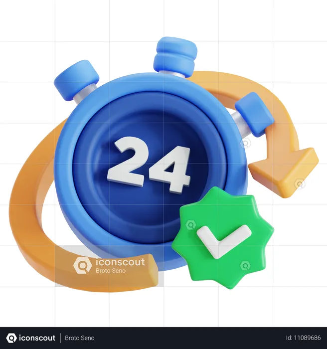 Servicio al cliente las 24 horas  3D Icon