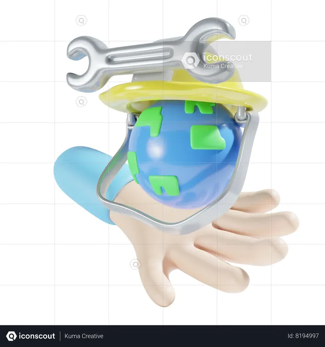 Servicio global  3D Icon