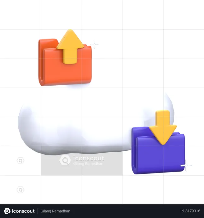 Servicio de almacenamiento en la nube  3D Icon