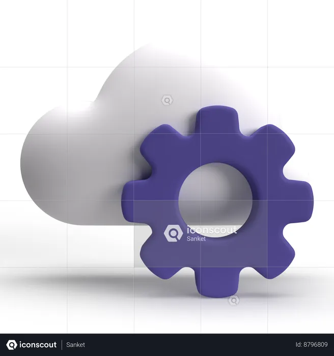 Servicio de almacenamiento en la nube  3D Icon