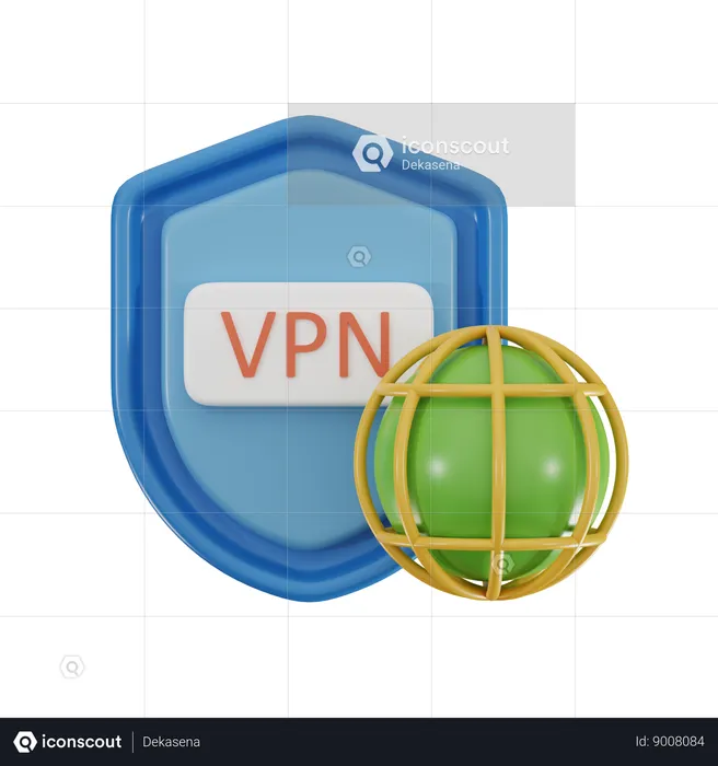 Servicio VPN  3D Icon