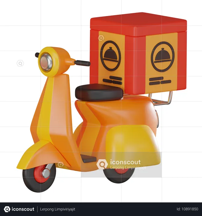 Entrega de scooter  3D Icon