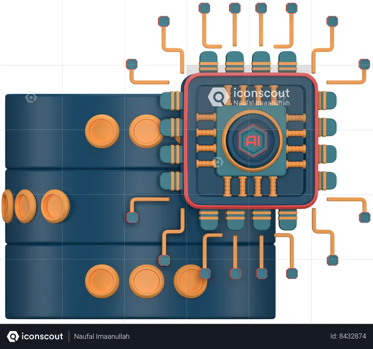 Servidor de IA  3D Icon