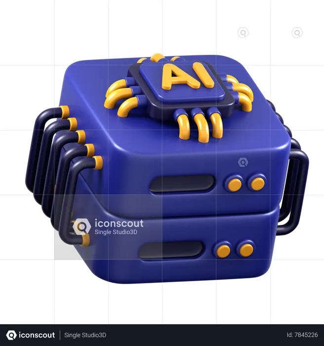 Servidor de IA  3D Icon