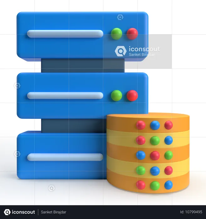 Banco de dados do servidor  3D Icon