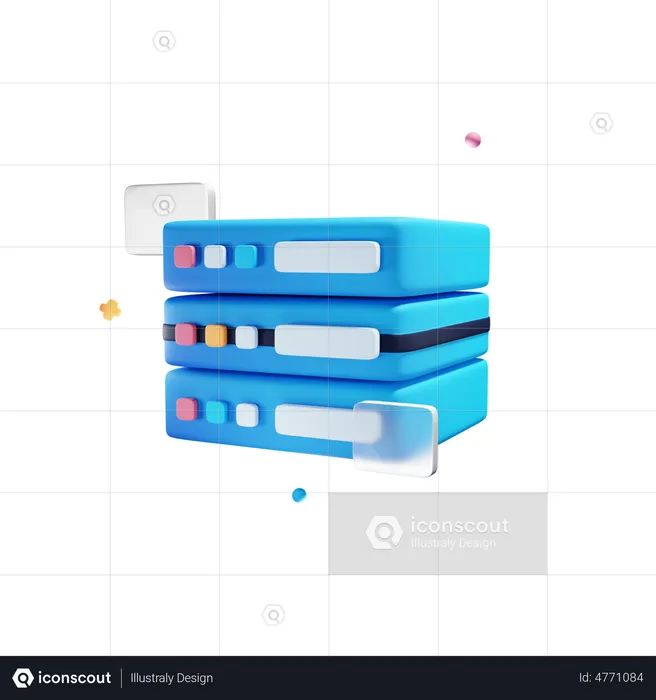 Servidor de banco de dados  3D Icon