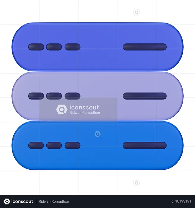 Servidor de base de datos  3D Icon