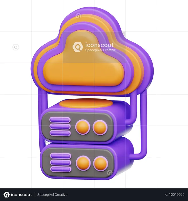 Servidor de computação em nuvem  3D Icon