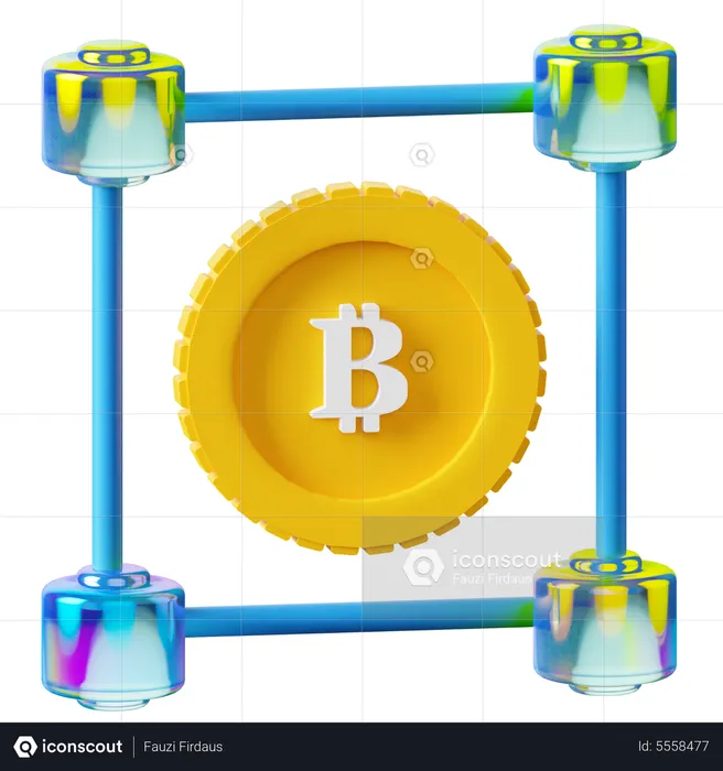 Servidor de dados bitcoin  3D Icon