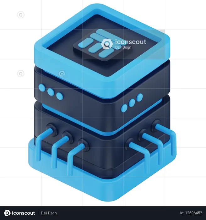 Servidor de datos profundos  3D Icon