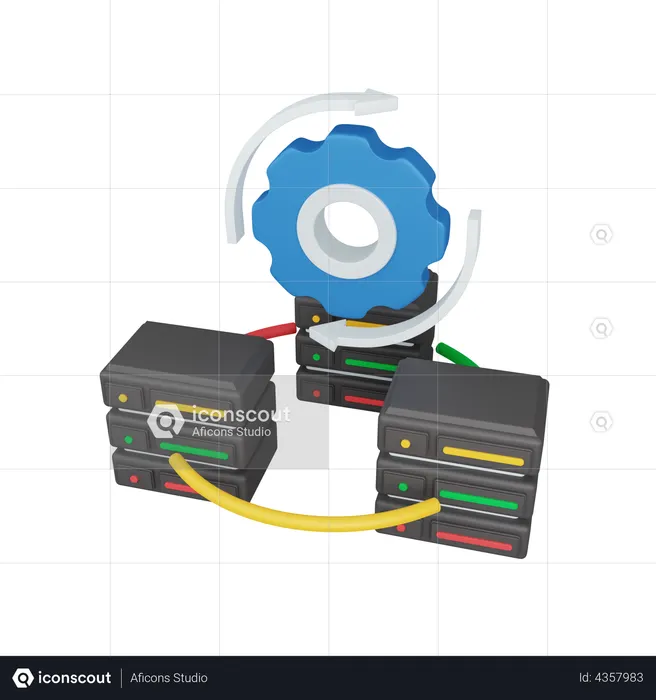 Servidor de rede  3D Icon
