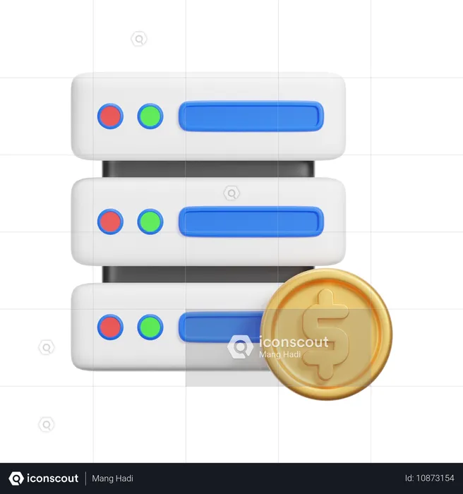 Servidor de dinheiro  3D Icon