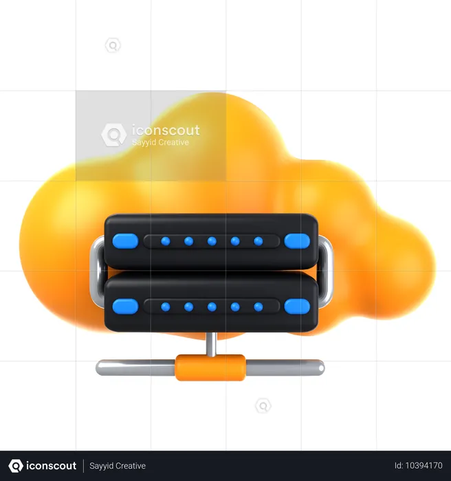 Servidor en la nube  3D Icon