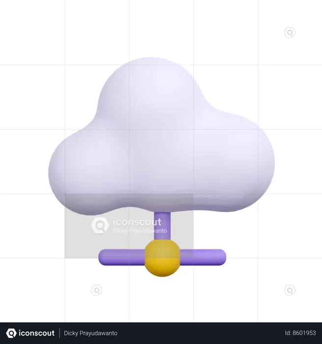 Servidor en la nube  3D Icon