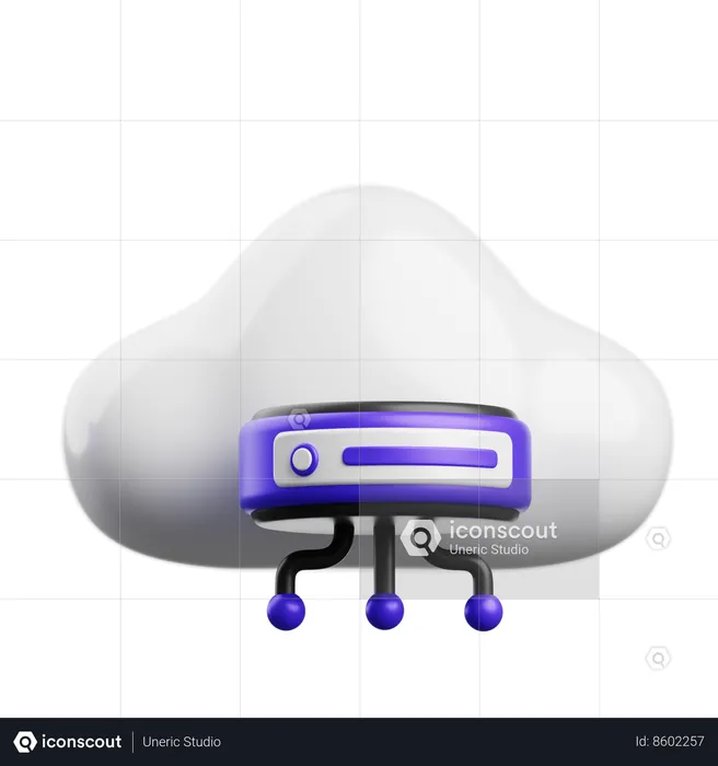 Servidor en la nube  3D Icon