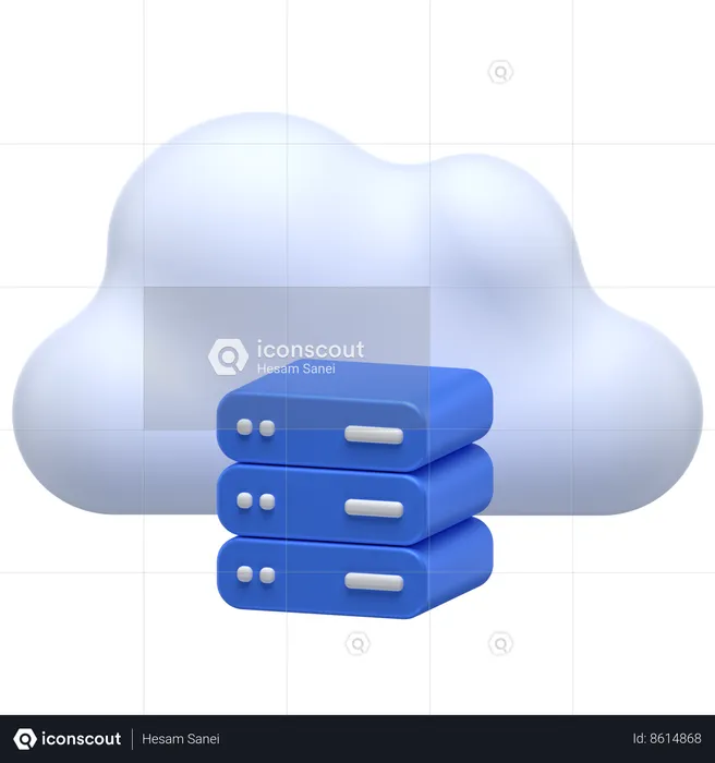 Servidor em nuvem  3D Icon
