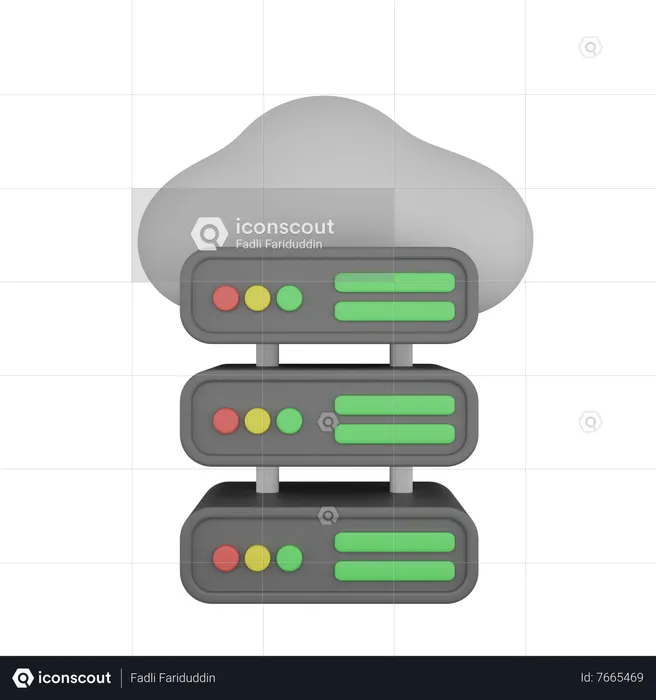 Servidor em nuvem  3D Icon
