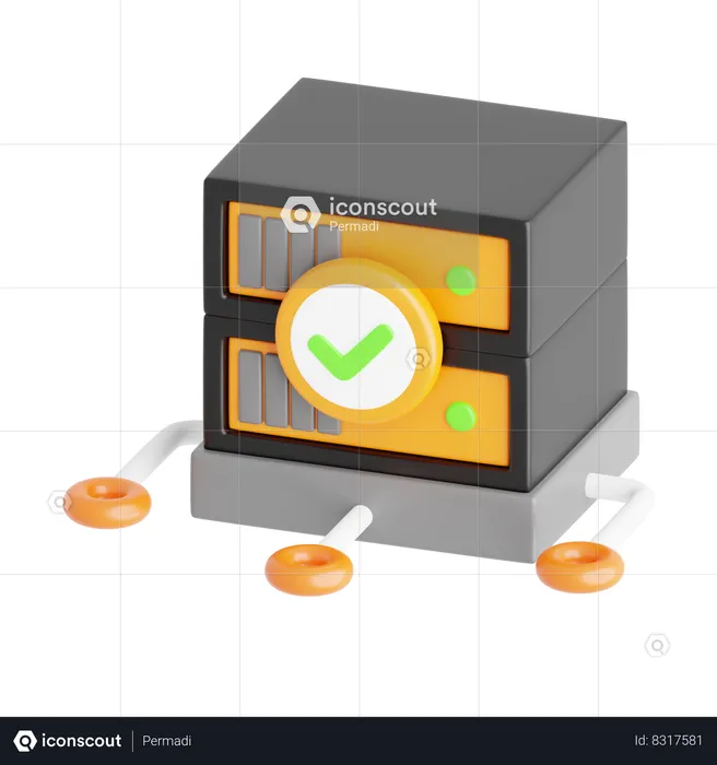 Servidor verificado  3D Icon