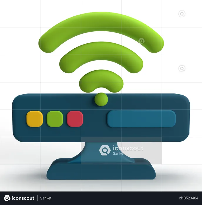 Servidor wifi  3D Icon