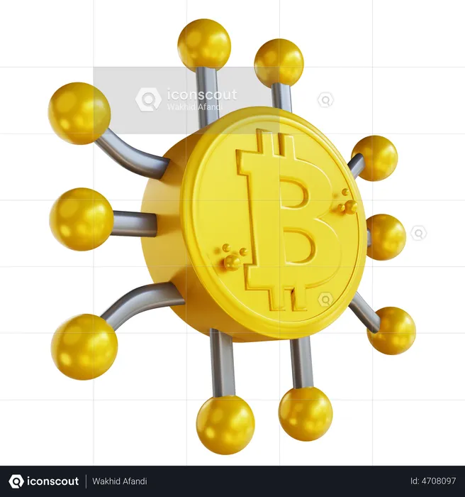 Servidores bitcoin  3D Illustration